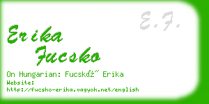 erika fucsko business card